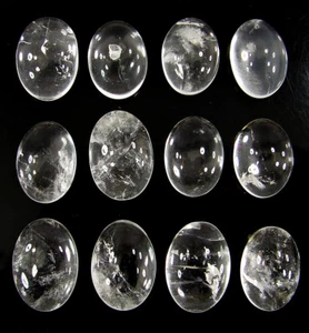 Lote de 12 piezas de cabujón de piedras preciosas sueltas de cuarzo transparente natural de 139,70 quilates - 62767 - Imagen 1 de 5
