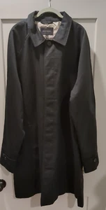 Banana Republic Water Resistant Wax Mac Jacket Coat Cotton Black Size XXL - Picture 1 of 13