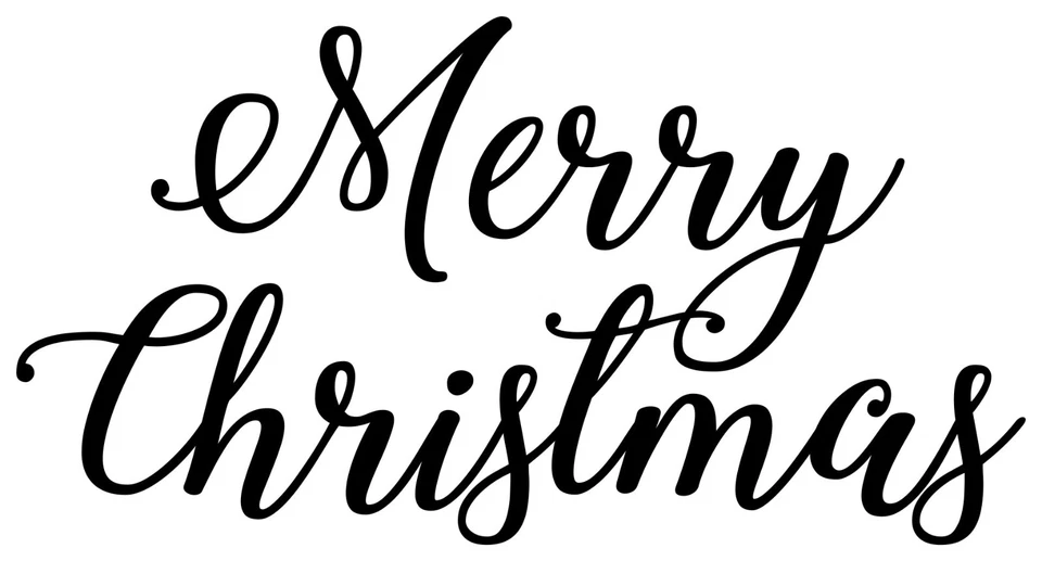 Calcomanía adhesiva de vinilo Feliz Navidad V2 | Felices fiestas puerta ventana de saludo Foto 1 de 4