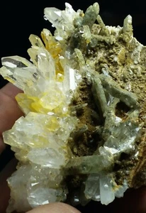 Chlorite Quartz Crystals specimen with interesting formation- Pakistan.SB5 - Picture 1 of 9