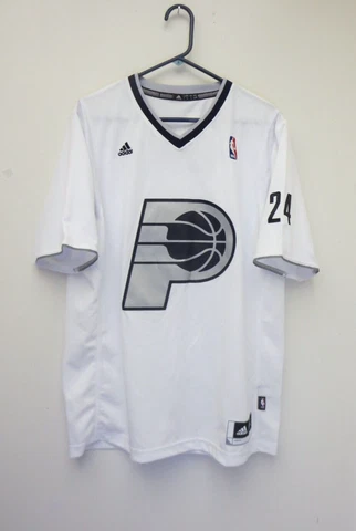 Paul George Pacers NBA Christmas Jersey White Stitched RARE Size L Cover