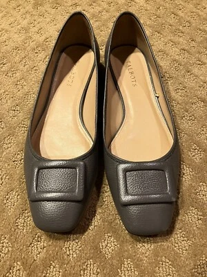 Talbots Low Heels Leather Pumps With Buckle Gray Sz 10.5 M Made in Brazil EUC - Image 1 of 4