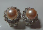 PAIR 11MM NATURAL SOUTH SEA GENUINE GOLDEN PINK PEARL CLIP EARRING 688