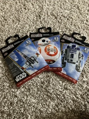 3 MicroKite Mini Mylar Kites Star Wars BB-8 Millennium Falcon X-Wing Fighter (w) Foto 1 de 4