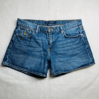Ralph Lauren Womens Denim Blue 5 Pockets Design Mid Rise Boyfriend Shorts Size 8 - Image 1 of 4