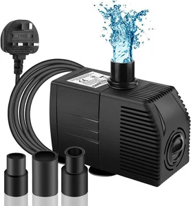 600L/H Submersible Pump with Filter, Ultra Quiet Water Pump for Fountains, Pool, - Picture 1 of 8