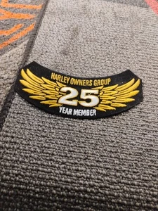 Harley Davidson Bügelbild Patch - 25 Jahre Mitglied - Bild 1 von 2