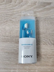 Sony Fashion In-Ear L- Shaped Stereo Mini Plug Headphones Earbuds Blue - Picture 1 of 3