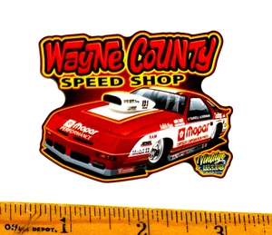 Darrell Alderman WAYNE COUNTY SPEED SHOP Pro Stock Die Cut Sticker Decal Med V2 - Picture 1 of 1
