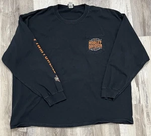 Harley Davidson 3XL Long Sleeve Shirt Arizona V-Twin Powered Black Sleeve Logo - Picture 1 of 9