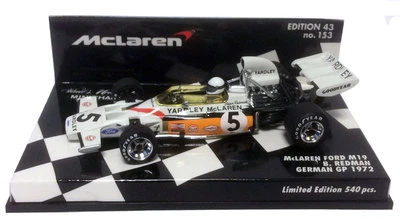 Minichamps McLaren M19 #5 'Yardley' German GP 1972 - Brian Redman 1/43 Scale - Image 1 of 3