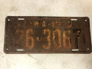 1933 IOWA Davis County Nummernschild 26-3067 - Bild 1 von 1