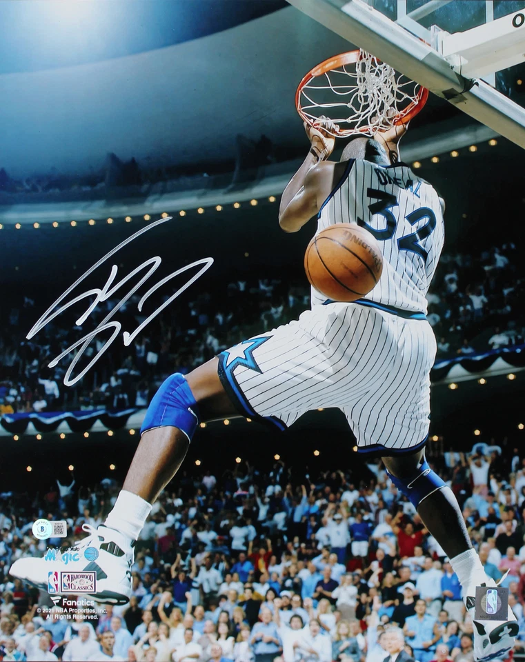 Magic Shaquille O'Neal Authentic Signed 16x20 Vertical Dunk Photo BAS Witnessed - Image 1 of 1