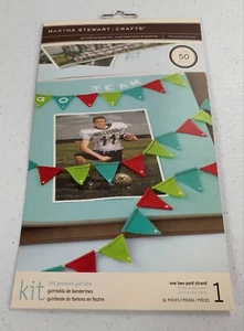 Martha Stewart Crafts Felt Pennant Garland NIP Sealed Scrapbook Cards Sports - Picture 1 of 3