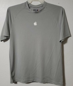 APPLE LOGO Employee PRE-OWNED Size Large Gray SportTek Shirt