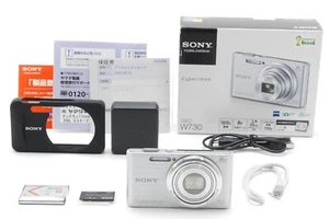 【MINT w / Box】SONY Cyber-shot DSC-W730 16.1MP Digital Camera Silver From JAPAN - Picture 1 of 10