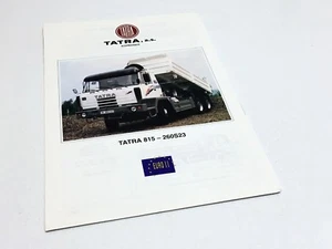2000 Tatra 815 260S23 28 255 6x6.2 Information Sheet Brochure - Picture 1 of 1