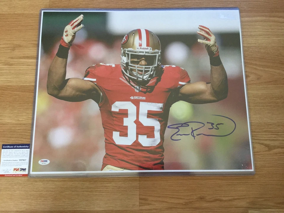 Foto firmada por Eric Reid SF San Francisco 49ers 16x20 PSA ADN certificado de autenticidad autografiada b Foto 1 de 1
