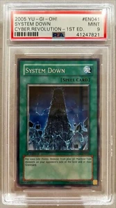 Yu-Gi-Oh! 1ST ED. PSA 9 MINT 'System Down' CRV-041 ~RARE~ COMPLETER - Picture 1 of 3