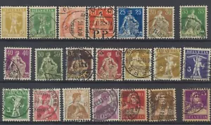 Sellos de Suiza 1907-1914: SG225;227/8;232/6;240;242;245;247250/2;;254;257... - Imagen 1 de 2