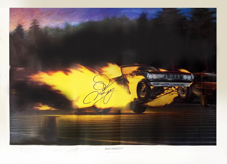VRHTF DE COLECCIÓN NHRA "KENNY YOUNGBLOOD/DON PRUDHOMME FIRMADO AP 66/76 IMPRESIÓN 26" X 18" 3 Foto 1 de 4