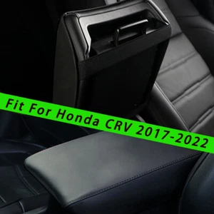 Center Armpad Lid Armrest Cover Carbon Fiber For Honda CRV 2017-2022 Black Car - Picture 1 of 6