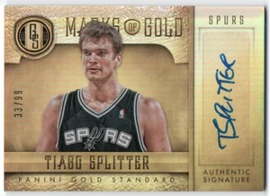 2012-13 Panini Gold Standard Marks of Gold #62 Tiago Splitter 33/99 automático - Imagen 1 de 1