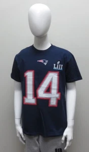 Brandin Cooks #14 New England Patriots Super Bowl LII Logo Youth T-Shirt NWT - Picture 1 of 4
