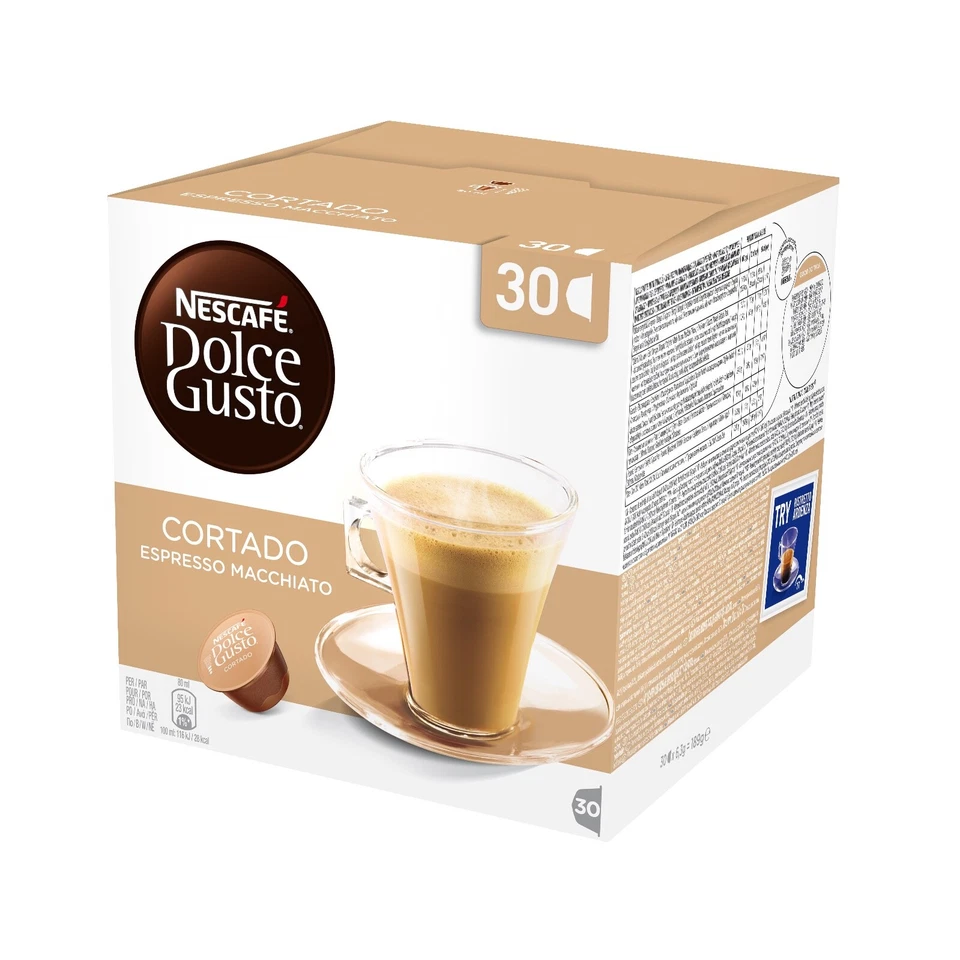 90 Capsule Caffè Gusto CORTADO Nescafè DOLCE GUSTO Originali 80 + 10 Omaggio