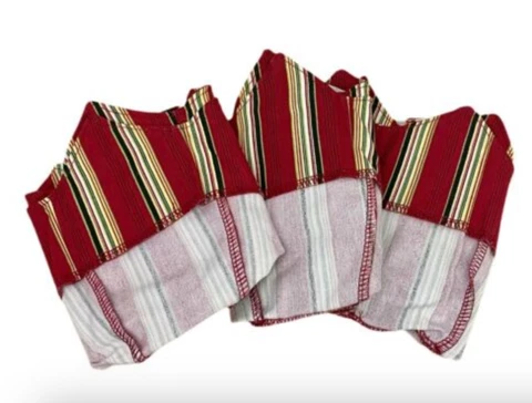 Longaberger Baskets Holiday Stripe Liner for 2006 Nature’s Garland Basket New Cover