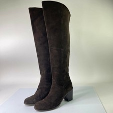 Bruno Ricci Women's Diane B Brown Suede Tall Riding Boots US 8 Over the Knee 