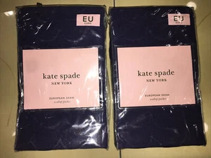 Kate Spade 2 Stück PUCKERED EURO SHAM SCALLOP NAVY BRANDNEU IN VERPACKUNG WUNDERSCHÖN - Bild 1 von 7