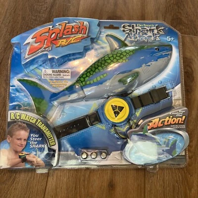 Shark Attack R/C Radio Watch Control Aqua Leisure Splash electronic New 2005 Vtg - Image 1 of 4