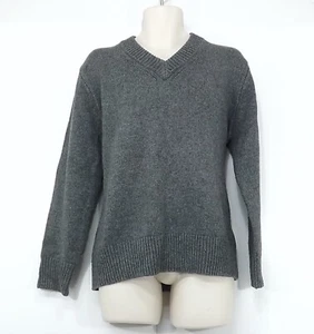 ZARA Grey Soft Chunky Knit WOOL Blend Relaxed Fit Mens V-Neck Jumper size M - Picture 1 of 3