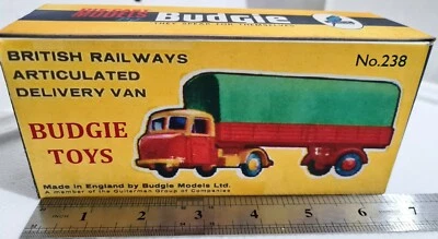 BUDGIE TOYS 238 Scammell British Railways furgoneta de reparto articulada CAJA REPRO Foto 1 de 4