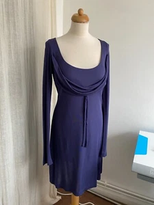 Red Valentino Navy Blue Viscose Womens Dress Size IT 46 UK 14 - Picture 1 of 10