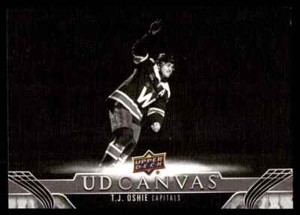 2023-24 UPPER DECK UD CANVAS BLACK WHITE T.J. OSHIE WASHINGTON CAPITALS #C86