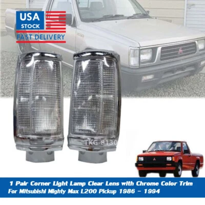 Lámpara de luz de esquina delantera lente transparente apta para Mitsubishi Mighty Max L200 1986 - 1994 Foto 1 de 4