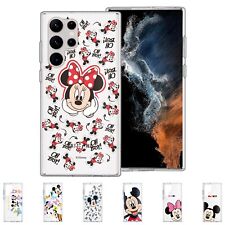 DISNEY Mickey Couple Jelly Cover for Galaxy S22 S21 S20 Plus Note20 Ultra Case