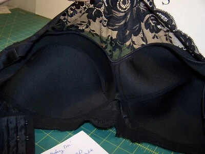  Black Lacey Bra 46DDD Comfort Choice Adjustable Straps - Image 1 of 4