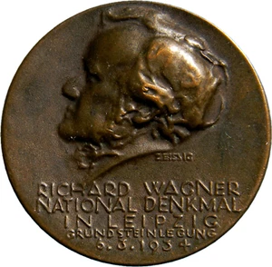 Alemania Leipzig 1934 Richard Wagner Insignia Medalla (03989) - Imagen 1 de 2