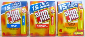 Slim Jim Geräuchert Snack Stäbe Kiste Wähle eine (14 Stäbe) - Bild 1 von 4