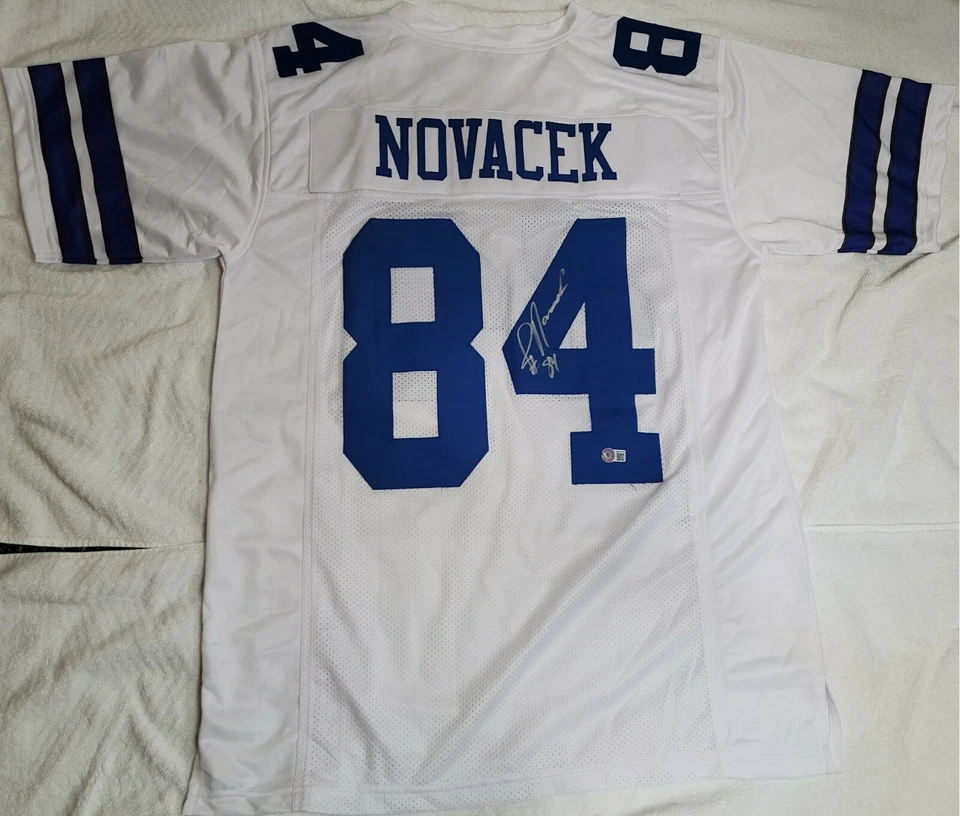 Jay Novacek  Autographed Dallas Cowboys Football Jersey Becket approved Hologram - Image 1 of 4