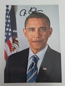 Barack Obama Autogramm Signiert Autograph Signed Original Autogrammkarte 10x15cm - Bild 1 von 1