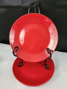 Lotto 4 piatti Royal Norfolk rossi diametro-10 1/2" POP di colore per TE! - Foto 1 di 11