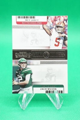(2 Cards) 2021 Contenders Round Numbers #5 Trey LanceZach Wilson BG6 - Image 1 of 4