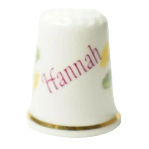 Raesuevic Keramik gelber Hibiskus Hannah Sammlerstück China Souvenir Fingerhut - Bild 1 von 5