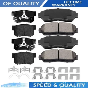 Front Rear Ceramic Brake Pads for 2011-2015 Honda Crosstour 2007-2016 CR-V Pads - Picture 1 of 40