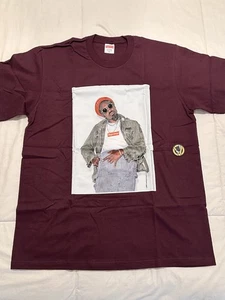 BNWT SUPREME FW22 ANDRE 3000 TEE MEDIUM EGGPLANT  T-SHIRT NEW 100% Authentic - Picture 1 of 7