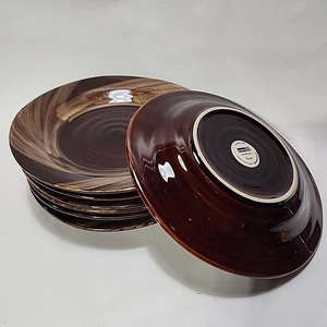 Set Of 7 - Target Home Tortoise Shell Dinner Plate 11.5 In Preowned Use Marks - Picture 1 of 6